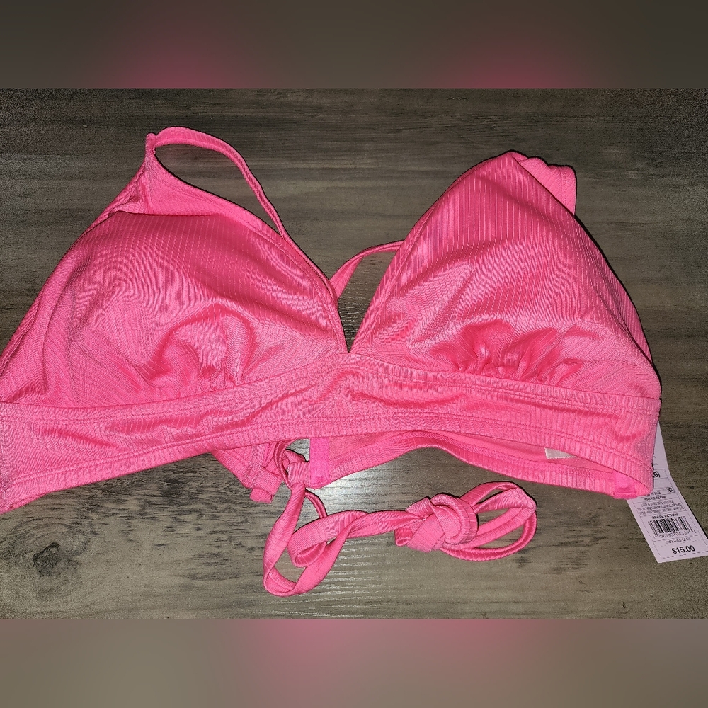 New Wild Fable 3X hot pink bathing suit top